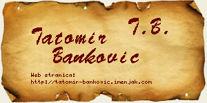 Tatomir Banković vizit kartica